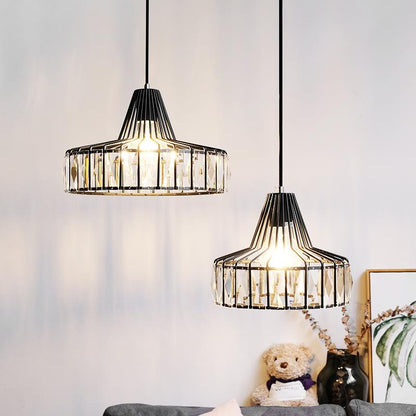 Nordic Modern Simple Corridor Crystal Balcony Staircase Chandelier Restaurant Lighting