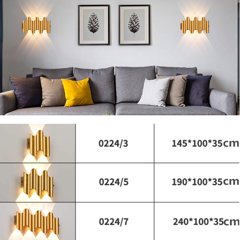 Aluminium LED Wall Lamp IP65 Waterproof Outdoor Garden Decoration Lighting Indoor Bedroom Living Room Stair Wall Light