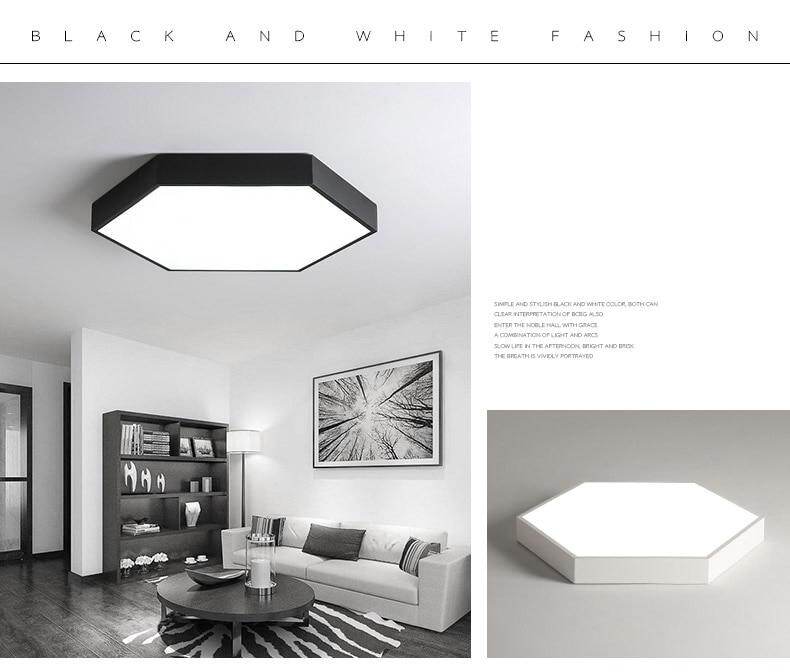 LED Ceiling Light Modern Lamp Living Room Lighting Fixture Bedroom Kitchen Surface Mount Flush Panel Remote Control
