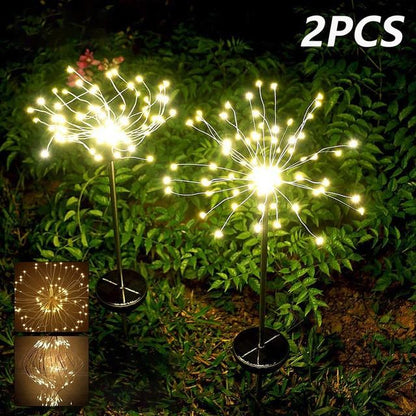 Garden Solar Lights Firework Christmas Landscape Path Lawn Lamp Outdoor Waterproof Garden Decoration Light Patio Yard Led Lamps