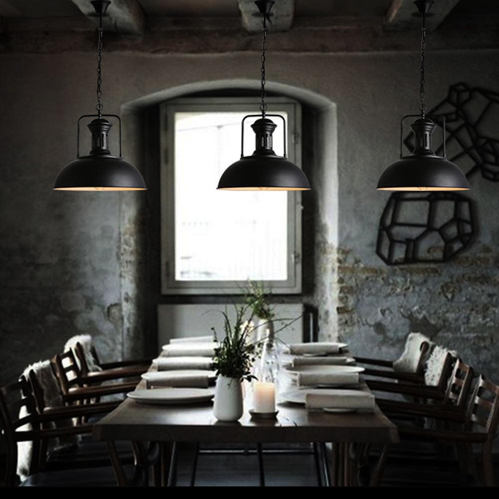 Retro Industrial Pendant Lighting For Kitchen Metal Hanging Lights 415mm Diameter Pendant Lamp