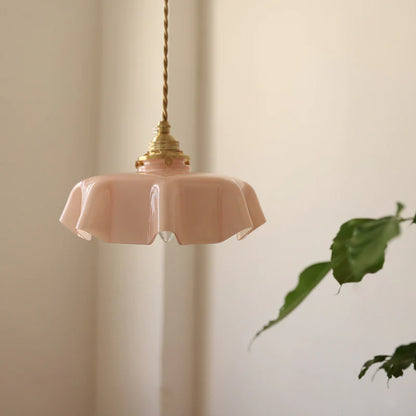 American retro French glass small chandelier Japanese floating window bar restaurant balcony bedroom bedside lamp