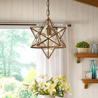 Loft Decor Star Copper Pendant Lights For Dining Room Lustre Salon Modern Lighting Suspension Luminaire Light Fixture Hanglamp