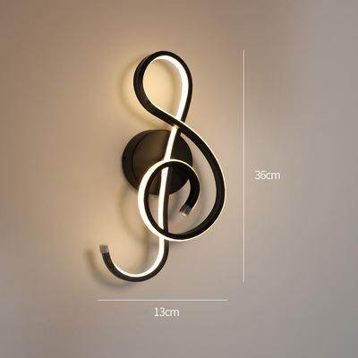 Creative Personality Led Bedroom Bedside Lamp Hotel Aisle Stairs Decorated with Aluminum Note Wall Lights