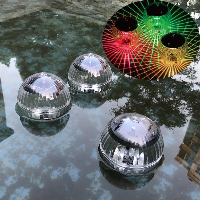 LED Disco Light Swimming Pool Waterproof LED Solar Power Multi Color Changing Water Drift Lamp Floating Light Security