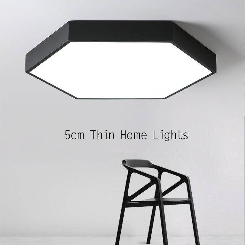 Luminaires Modern Led Ceiling Light For Living Room Bedroom Black&White Simple Ceiling Mounted Home Ceiling Lamps 5CM Thin