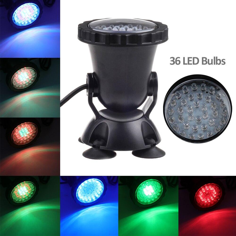 Waterproof LED Underwater Lights Lamp RGB Underwater Spot Light for Swimming Pool Fountains Pond Water Garden Aquarium Light
