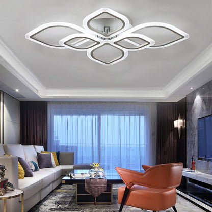 LED Ceiling Light Lustre For Living Room Kitchen Bedroom Dining Room Ring Chandelier Light Fixture Remote Control APP Dec