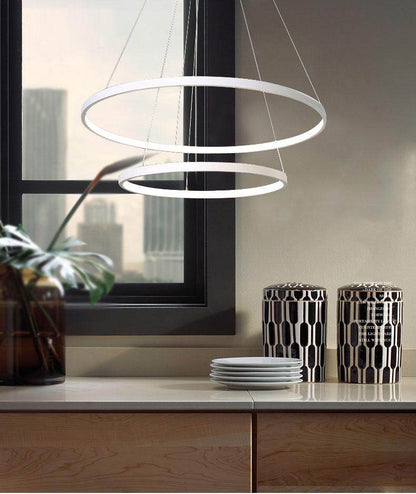 Modern Pendant Lamp Hanging Light Living Room Dining Shop Decoration Modern Hanging Lamp Large Ring Acrylic Pendant Light