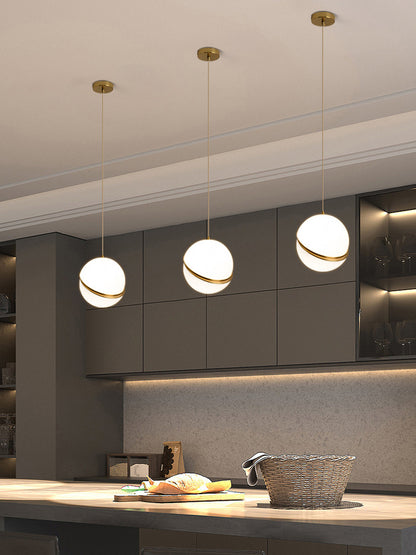 Nordic LED Modern Hanging Light White Bubble Ball Pendant Lights Kitchen Living Room Restaurant Bedroom Gold Hanging Lamp Mount