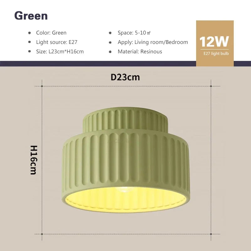 Nordic LED Ceiling Light Resin Lamp For Bedroom Hallway Living Room Study Restaurant Minimalist Home Indoor Decoration Luminaire