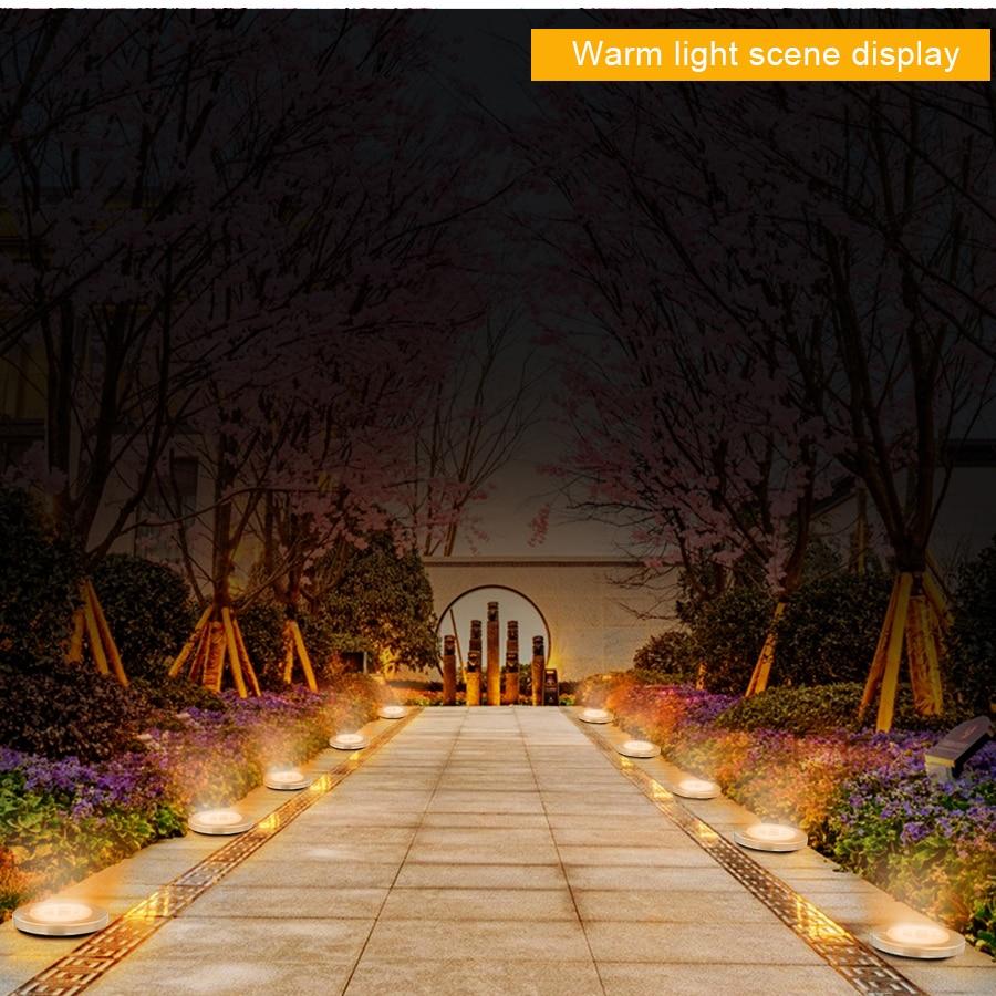 8 LED Outdoor Solar Garden Lights Waterproof In-Ground Light Solar Lamp Lighting for Pathway Yard Deck White/Warm White/RGB