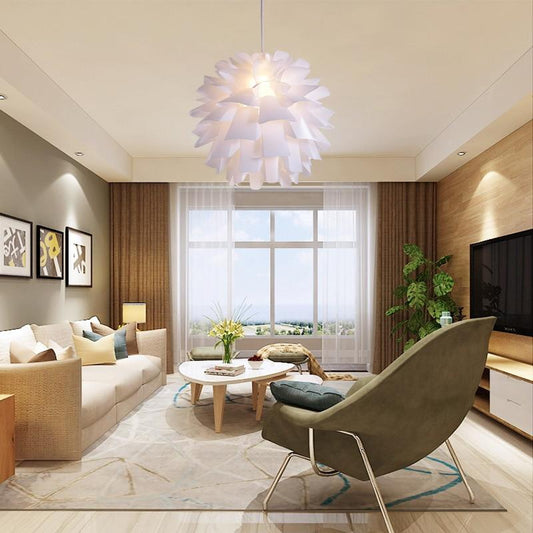 DIY Lotus  Puzzle Pendant Lamp E27 pendant light Cafe Living Room Restaurant Ceiling Room Decoration LED Hanging Lamp