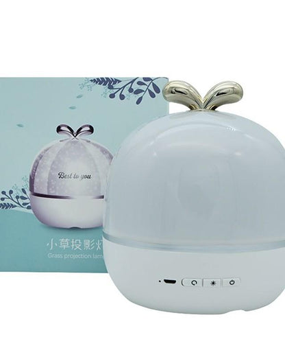 Music Projector Night Light With  Speaker Chargeable Universe Starry Sky Rotate LED Lamp Colorful Flashing Star Kids Baby Gift