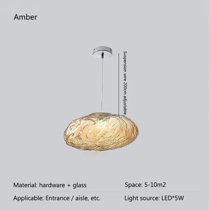 Creative Design Led Chandelier  Pebble Glass Nordic Luxury Pendant LampLighing Living Dining Room Furniture