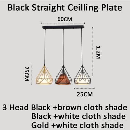 Modern Pendant Lamp Light,  Iron Frame Pendant Lights For Kitchen Island Dining Room Home Decoration Luminaire