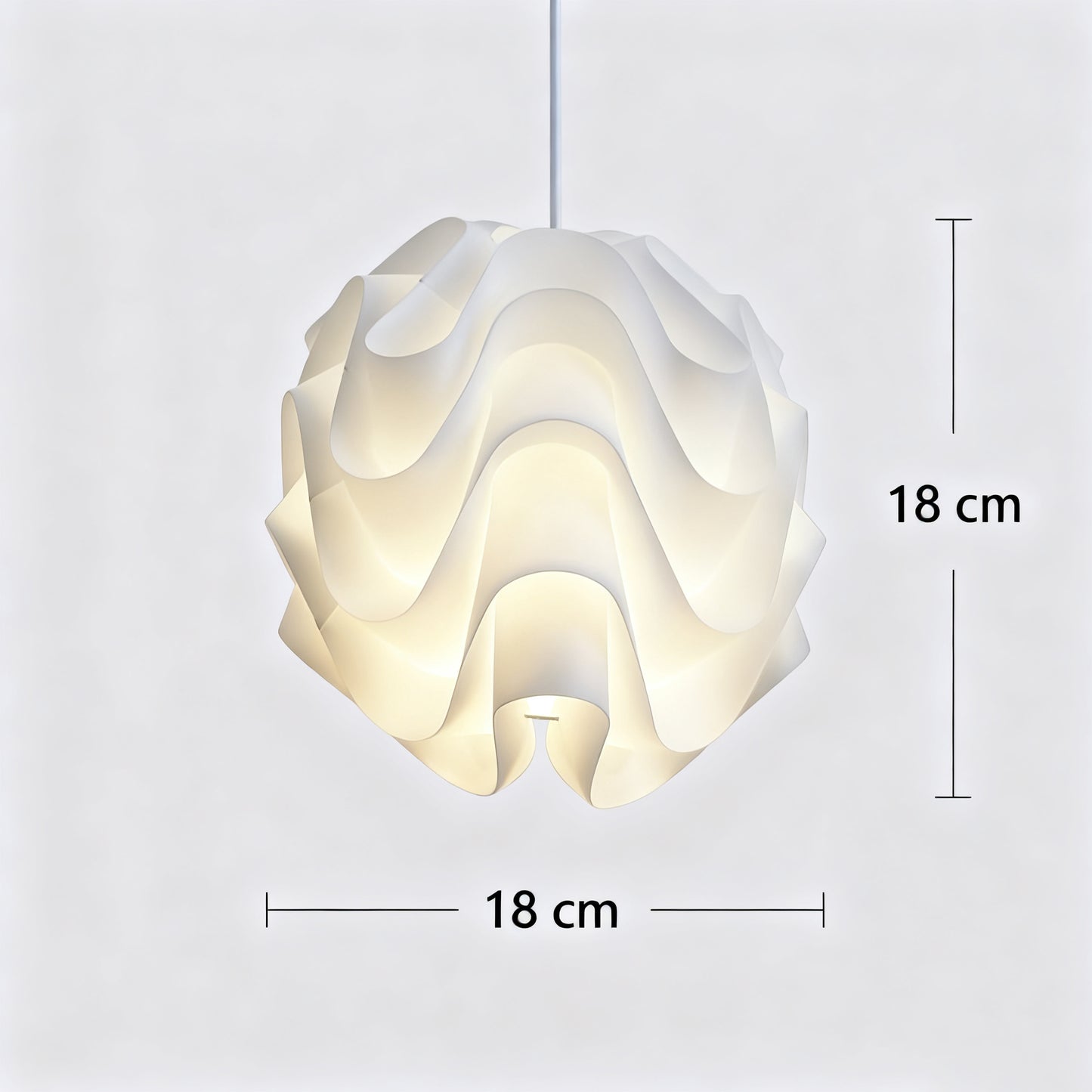 The Minimalist Wave-shaped Acrylic Pendant Light with An E27 Socket Is Perfect for Bedrooms