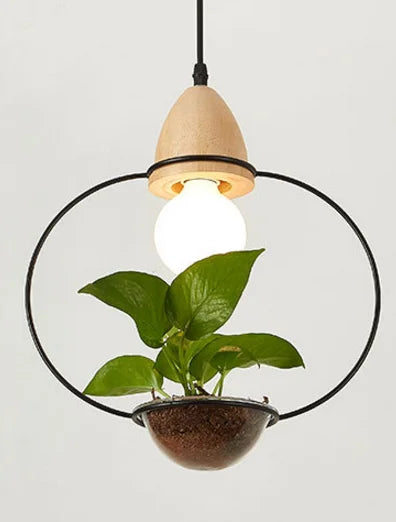 Modern Simple Plant Chandelier American Restaurant Coffee Shop Balcony Iron Decorative Lamps and Lanterns