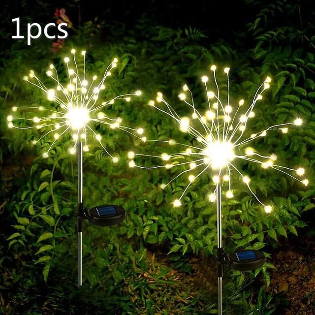 Garden Solar Lights Firework Christmas Landscape Path Lawn Lamp Outdoor Waterproof Garden Decoration Light Patio Yard Led Lamps