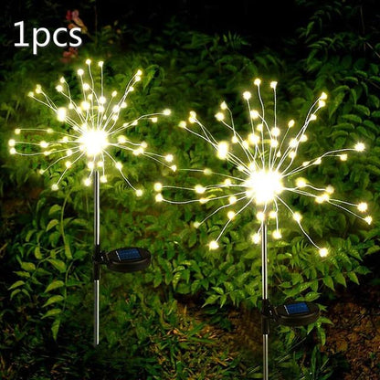Garden Solar Lights Firework Christmas Landscape Path Lawn Lamp Outdoor Waterproof Garden Decoration Light Patio Yard Led Lamps