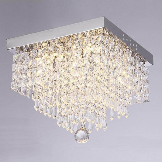 Modern Square Crystal Pendant Lamp LED Lamps Restaurant Corridor  LED Pendant Lights Led Lustre Light