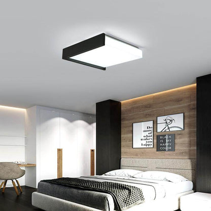 Black / White Square Minimalism Simple LED Ceiling Lights For Living Room Bedroom