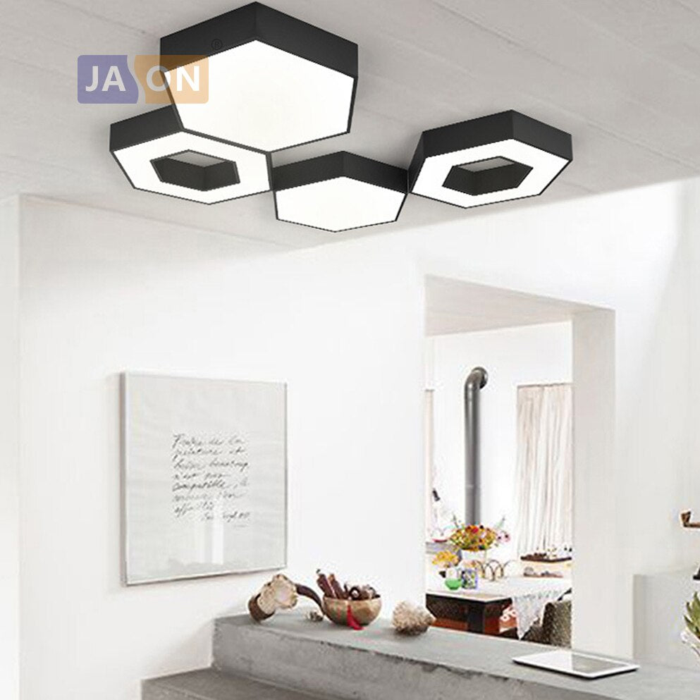 LED Nordic Geometric Iron Acryl DIY Combination LED Lamp.LED Light.Ceiling Lights.LED Ceiling Light.Ceiling Lamp For Foyer Hall
