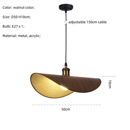 Wabi Sabi Minimalism E27 Led Pendant Light Retro Hat Led Hanging Lamp Dining Room Nordic Suspend Lamp Led