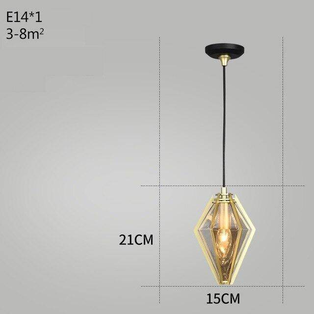 Post Modern Glass Pendant Light Hanging Nordic Living Room Walk In Closet Gold Pendant Lamp Suspension Lighting Fixture