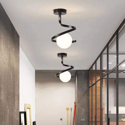 Modern Led Ceiling Lamp For Home Bathroom Corridor Aisle Porch Indoor Glass Ball Fixture Nordic Wind Cloakroom Ceiling Light