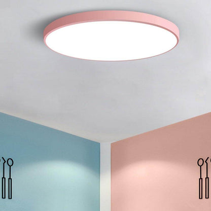 Modern Macaron Panel Lamp LED Ceiling Light Fixture Remote Control Hall Surface Mount Flush Bedroom Living Room Round Lighting