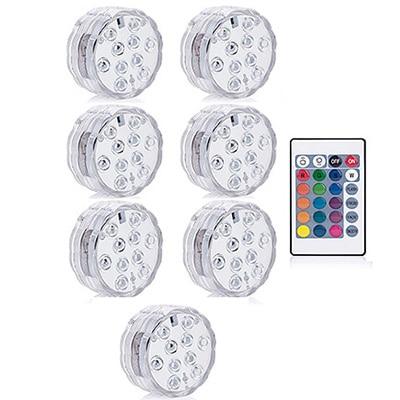 Battery Operated 10leds RGB Led Submersible Light Underwater Night Lamp Garden Swimming Pool Light for Wedding Party Vase Bowl
