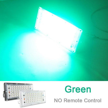 LED Flood Light 50W RGB Led Floodlight Remote control COB chip LED street Lamp AC waterproof IP65 outdoor Lighting
