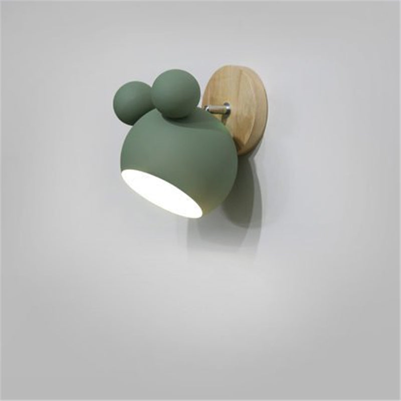 Nordic Mickey Wall Lamp Bedroom Parlor Wall Light Study Applique Murale Luminaire Children's Room Wandlamp