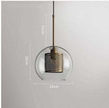 Nordic Modern Simple Glass Ball Single Head E27 LED Pendant Lights Personality Decorative Lighting For Living Room Bedroom Cafe