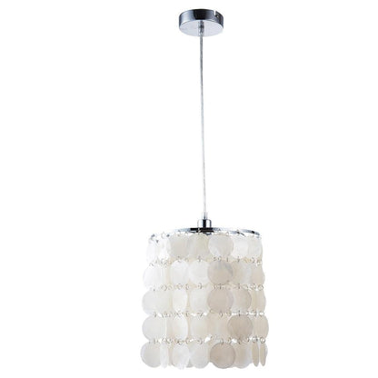 DIY Modern White Natural Seashell Pendant Lamps E14 LED Shell Lighting For Dining Room Living Room Kitchen Bedroom Home Fixture