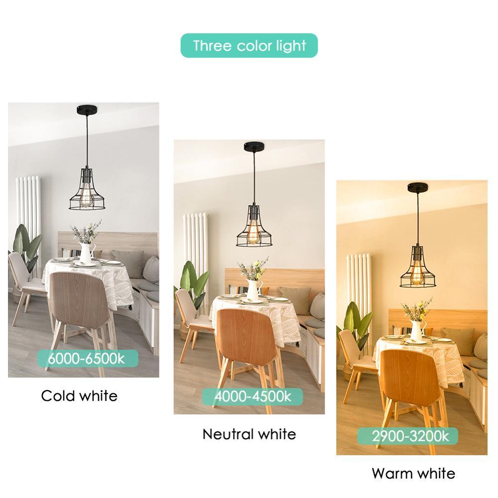 Modern Pendant Light Black Iron Hanging Cage Vintage Led Lamp E27 Industrial Loft Retro Dining Room Restaurant Bar Counter