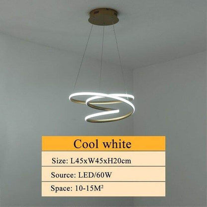 Creative LED Pendant Lights Dinning Room Modern Hanging Lamps Living Room Restaurant Bar Aluminum Luminaria RC Dimming