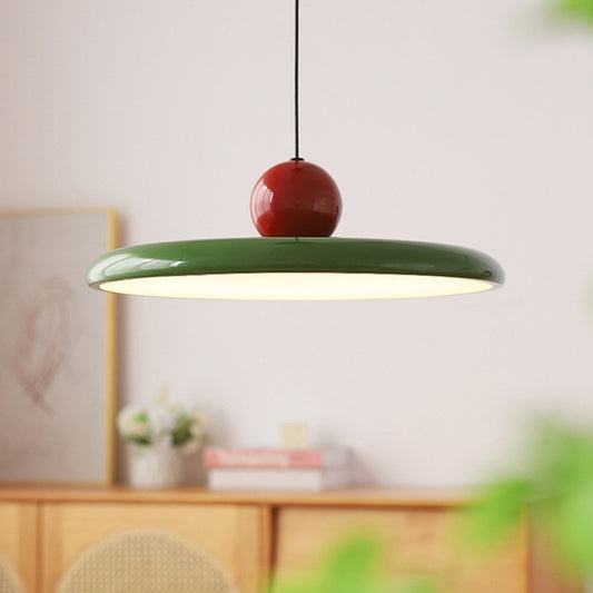 Nordic LED Pendant Light Cream Wind Flying Saucer Lamps For Living Room Bedroom Interior Illumination