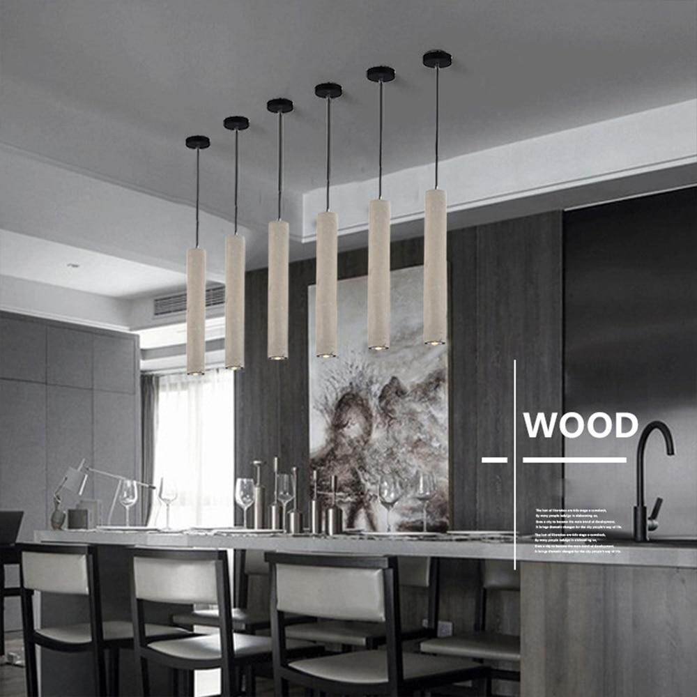 Nordic Cement  Single Head Pendant Lights Personality Creative Nightstand Bedroom Head Industrial Wind Cement Decorative Lamp