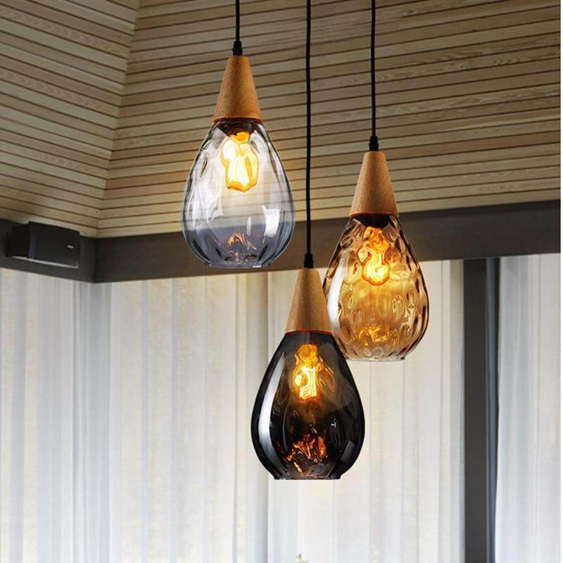 Modern Creative Europe Glass Pendant Light LED E27 With 3 Colors For Bedroom/Restaurant/Living Room/Kitchen/Cafe/Hotel/Office