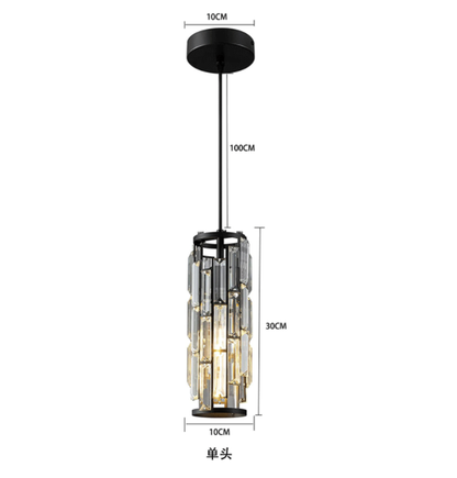 Modern Crystal Pendant Light Appliance Crystal Hanging Lamp for Dining Bar Bedside Crystal Suspension Fixtures