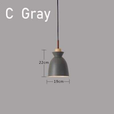 Pendant Lights Nordic Personality Art Creative Macaron Restaurant Living Room Bedroom Office Solid Wood Aluminum Pendant Lamp