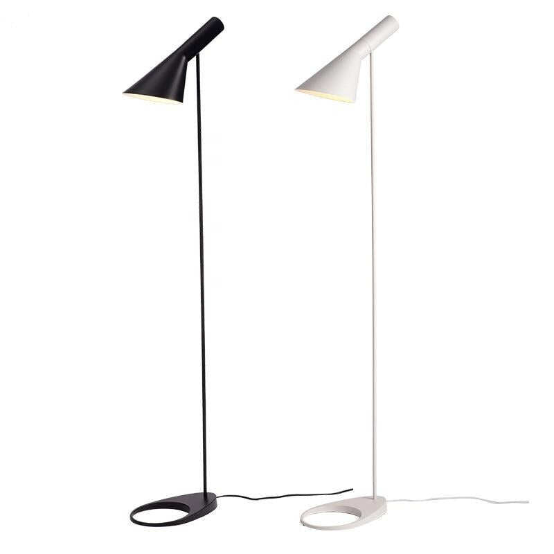 Nordic Design Arne Jacobsen Floor Lamp For Living Room E27 LED Standing Lamp Black White Lighting Luminaria Bedroom Bedside Lamp