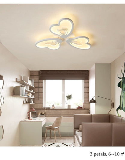 New Modern LED Ceiling Lights Flower Shape With Remote Control/ APP For  Living/Dining/Bed Room Kitchen Home Decoration Luxury