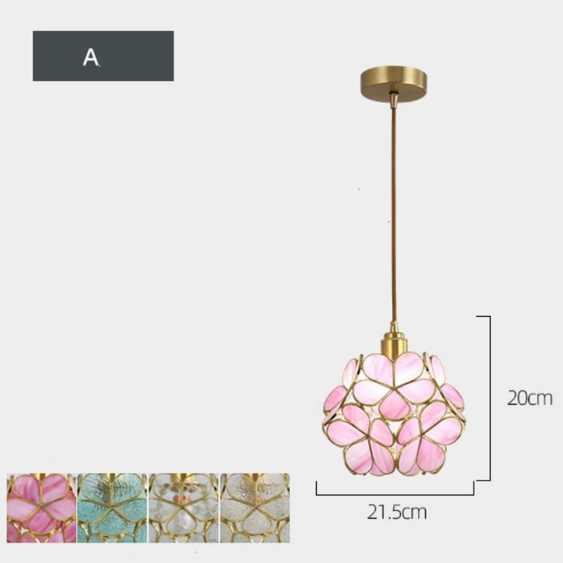 Nordic Bedside Small Chandelier Simple Long Chandelier Restaurant Full Copper Lamp