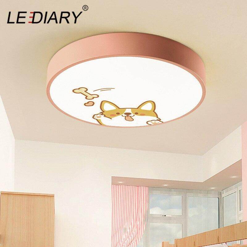 LED Ceiling Lamp Cartoon Kids Boy Girls' Room Round Multicolor 18W Ceiling Surface Mounted LED Lighting Fixtures