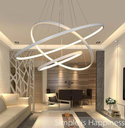 Modern Pendant Lamp Hanging Light Living Room Dining Shop Decoration Modern Hanging Lamp Large Ring Acrylic Pendant Light