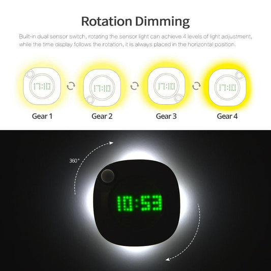 Motion Sensor LED Wall lamp Magnet Indoor Night light With Time Clock For Bathroom Bedroom Corridor Decor Vanity Wall Light