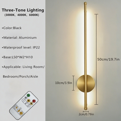 Magnetic Rechargeable 50 Wall Lamp Black Gold For Living Room Bedroom Study Stairwell Cloakroom LED Lighting Wiring Free